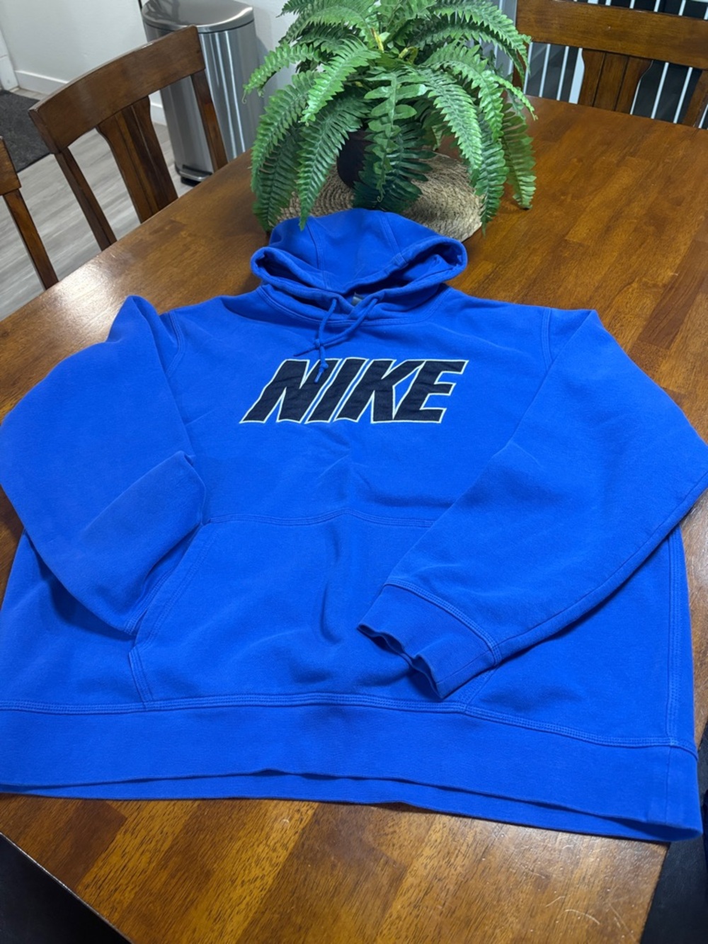 Nike Royal Blue Crewneck Hoodie with Bold Logo
